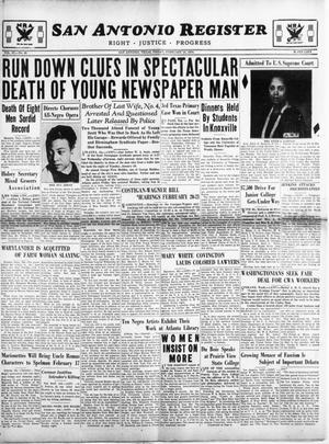 San Antonio Register (San Antonio, Tex.), Vol. 3, No. 45, Ed. 1 Friday, February 16, 1934