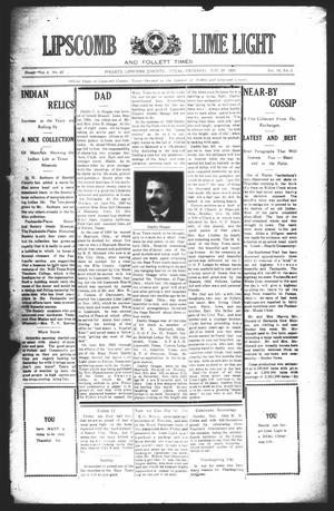 Lipscomb Lime Light and Follett Times (Follett, Tex.), Vol. 14, No. 1, Ed. 1 Thursday, November 19, 1925
