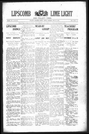 Lipscomb Lime Light and Follett Times (Follett, Tex.), Vol. 8, No. 2, Ed. 1 Thursday, November 27, 1919
