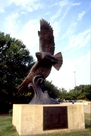 [Eagle statue at University of North Texas]