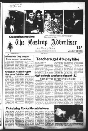 The Bastrop Advertiser and County News (Bastrop, Tex.), Vol. [128], No. 27, Ed. 1 Monday, June 1, 1981