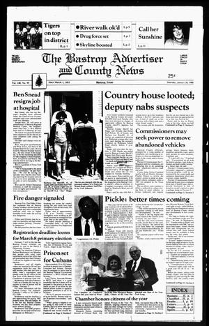 Primary view of object titled 'The Bastrop Advertiser and County News (Bastrop, Tex.), Vol. 134, No. 95, Ed. 1 Thursday, January 28, 1988'.
