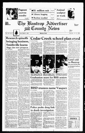 Primary view of object titled 'The Bastrop Advertiser and County News (Bastrop, Tex.), Vol. 135, No. 25, Ed. 1 Thursday, May 26, 1988'.