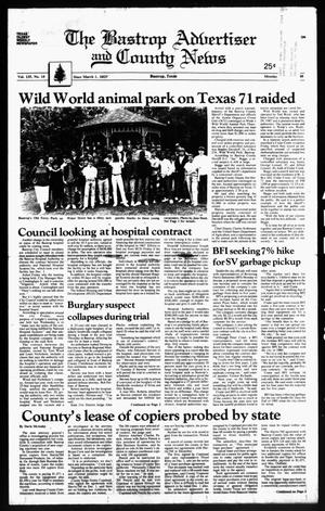 The Bastrop Advertiser and County News (Bastrop, Tex.), Vol. 135, No. 14, Ed. 1 Monday, April 18, 1988