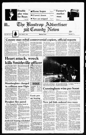 The Bastrop Advertiser and County News (Bastrop, Tex.), Vol. 135, No. 17, Ed. 1 Thursday, April 28, 1988