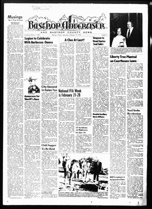 Primary view of object titled 'Bastrop Advertiser and Bastrop County News (Bastrop, Tex.), Vol. [122], No. 51, Ed. 1 Thursday, February 19, 1976'.