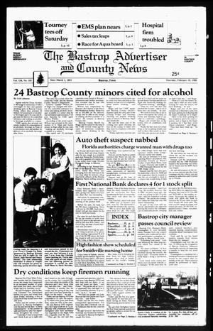 The Bastrop Advertiser and County News (Bastrop, Tex.), Vol. 134, No. 101, Ed. 1 Thursday, February 18, 1988