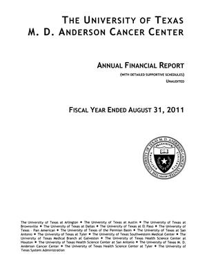 Primary view of object titled 'University of Texas M. D. Anderson Cancer Center Annual Financial Report: 2011'.