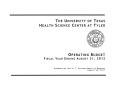 Thumbnail image of item number 1 in: 'The University of Texas Health Science Center at Tyler Operating Budget: 2012'.