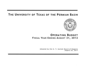 Primary view of object titled 'University of Texas of the Permian Basin Operating Budget: 2012'.