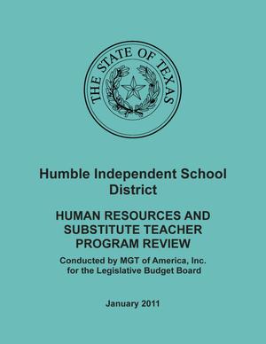Humble Independent School District: Human Resources and Substitute Teacher Program Review, January 2011