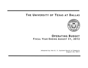 Primary view of object titled 'University of Texas at Dallas Operating Budget: 2012'.