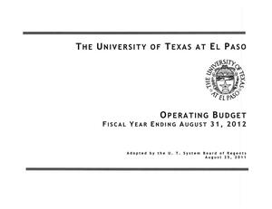 University of Texas at El Paso Operating Budget: 2012