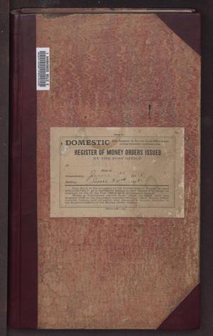 [Register of Money Orders Issued by the Post Office]
