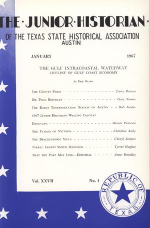 Primary view of object titled 'The Junior Historian, Volume 27, Number 4, January 1967'.