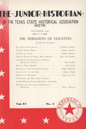 The Junior Historian, Volume 15, Number 3, December 1954