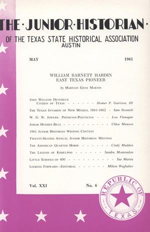 Primary view of object titled 'The Junior Historian, Volume 21, Number 6, May 1961'.