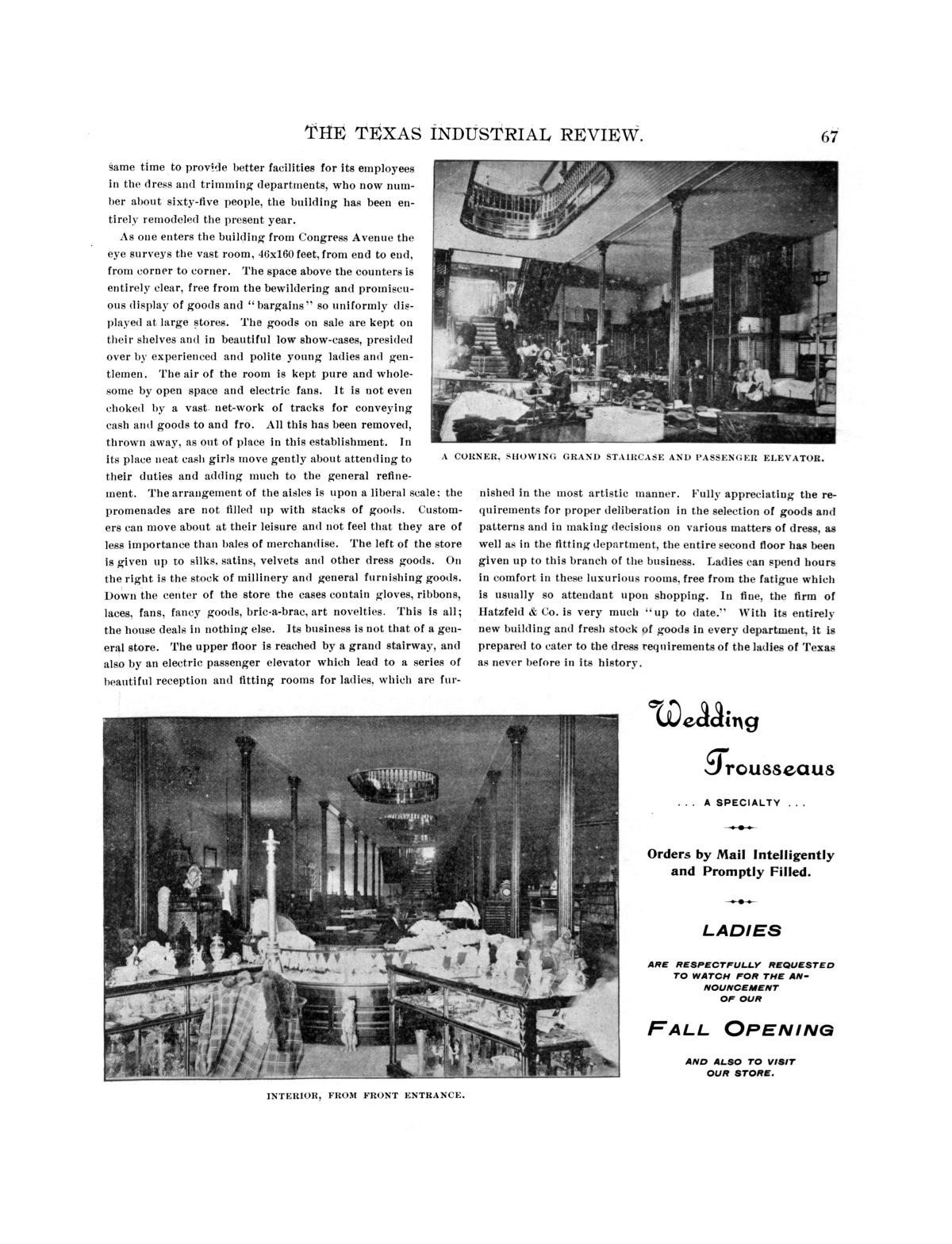 Texas Industrial Review, Volume 01, Number 03, October, 1895
                                                
                                                    67
                                                