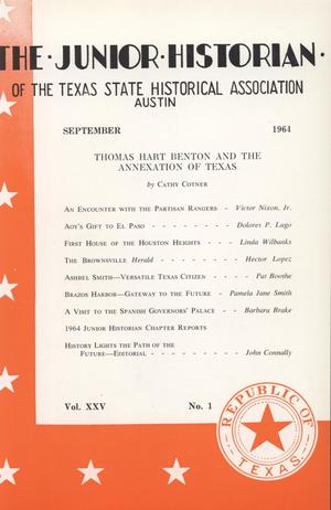 Primary view of object titled 'The Junior Historian, Volume 25, Number 1, September 1964'.