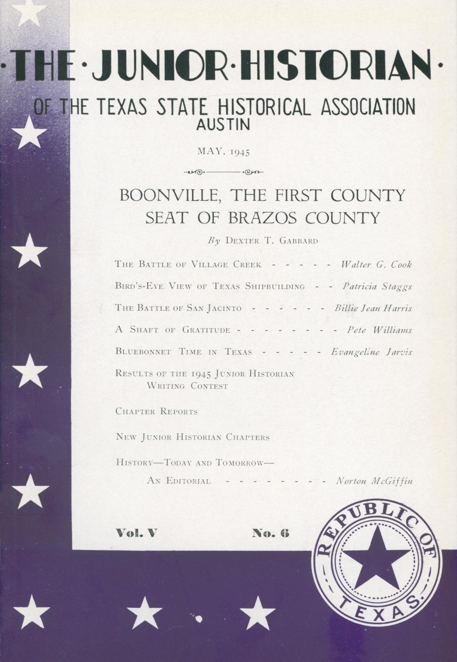 The Junior Historian, Volume 5, Number 6, May 1945
                                                
                                                    Front Cover
                                                