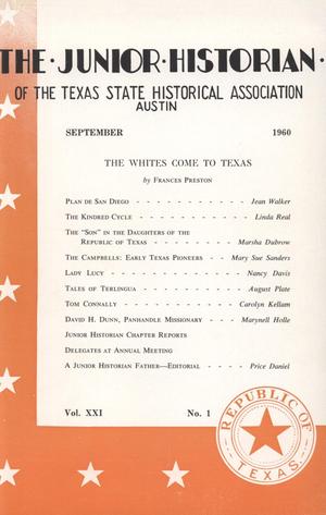 The Junior Historian, Volume 21, Number 1, September 1960
