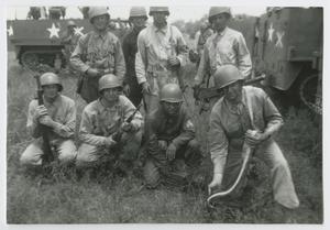 Primary view of object titled '[1st Platoon of the Machine Gun Squad]'.