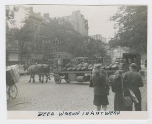 Primary view of object titled '[Beer Wagon in Antwerp]'.