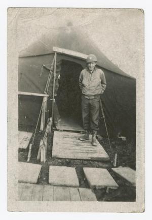 Primary view of object titled '[Choyke In Front of Tent]'.