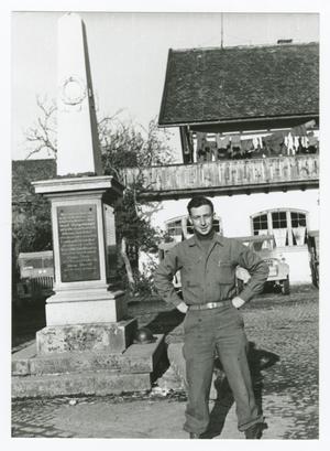 Primary view of object titled '[Soldier By Monument]'.