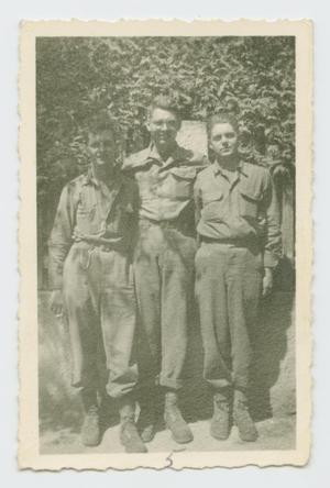 Primary view of object titled '[Photograph of Three Soldiers]'.