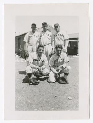 Primary view of object titled '[Soldiers In Baseball Uniforms]'.
