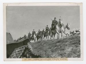 [Cavalry Passing a Tank]