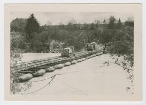 Primary view of object titled '[Crossing a Pontoon Bridge]'.