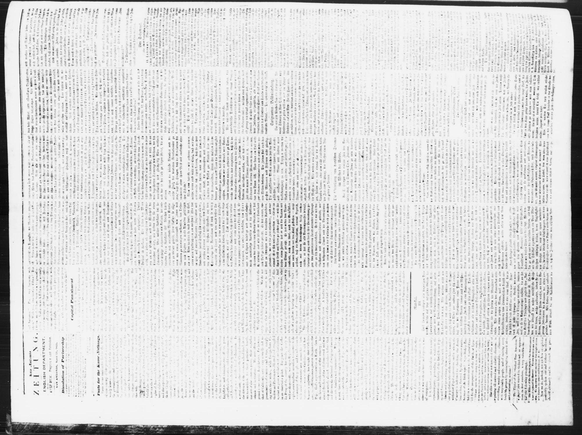 San Antonio-Zeitung. (San Antonio, Tex.), Vol. 2, No. 42, Ed. 1 Saturday, April 21, 1855
                                                
                                                    [Sequence #]: 2 of 4
                                                