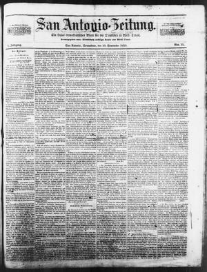 San Antonio-Zeitung. (San Antonio, Tex.), Vol. 1, No. 11, Ed. 1 Saturday, September 10, 1853