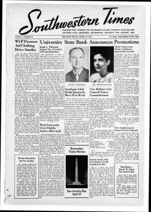 Southwestern Times (Houston, Tex.), Vol. 1, No. 30, Ed. 1 Thursday, April 19, 1945