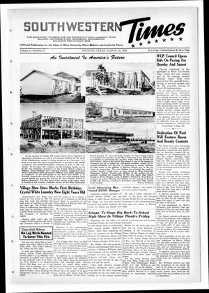 Southwestern Times (Houston, Tex.), Vol. 4, No. 47, Ed. 1 Thursday, August 12, 1948