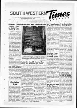 Southwestern Times (Houston, Tex.), Vol. 4, No. 22, Ed. 1 Thursday, February 19, 1948