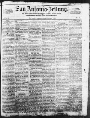 Primary view of object titled 'San Antonio-Zeitung. (San Antonio, Tex.), Vol. 1, No. 22, Ed. 1 Saturday, November 26, 1853'.