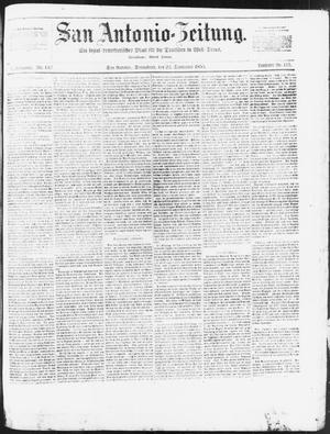 Primary view of San Antonio-Zeitung. (San Antonio, Tex.), Vol. 3, No. 13, Ed. 1 Saturday, September 22, 1855