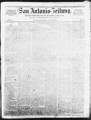 San Antonio-Zeitung. (San Antonio, Tex.), Vol. 1, No. 4, Ed. 1 Saturday, July 23, 1853
