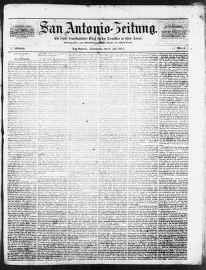 San Antonio-Zeitung. (San Antonio, Tex.), Vol. 1, No. 2, Ed. 1 Saturday, July 9, 1853