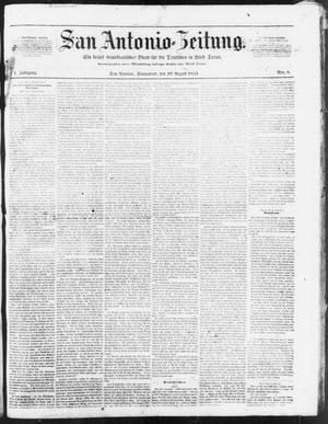 Primary view of object titled 'San Antonio-Zeitung. (San Antonio, Tex.), Vol. 1, No. 8, Ed. 1 Saturday, August 20, 1853'.