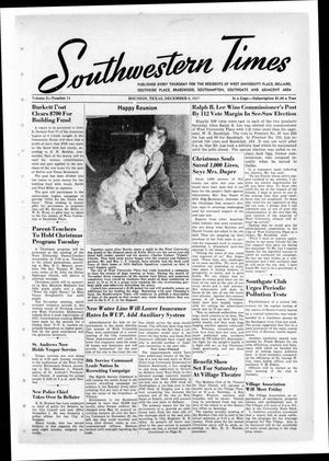 Primary view of object titled 'Southwestern Times (Houston, Tex.), Vol. 2, No. 11, Ed. 1 Thursday, December 6, 1945'.