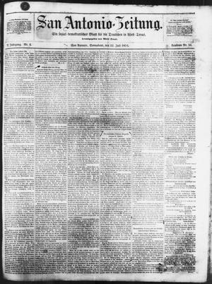 San Antonio-Zeitung. (San Antonio, Tex.), Vol. 2, No. 4, Ed. 1 Saturday, July 22, 1854