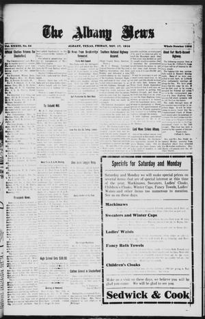 The Albany News (Albany, Tex.), Vol. 33, No. 24, Ed. 1 Friday, November 17, 1916