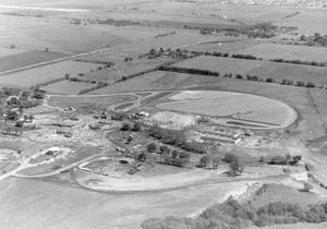 Primary view of object titled '[Early aerial with farmland at top of picture]'.