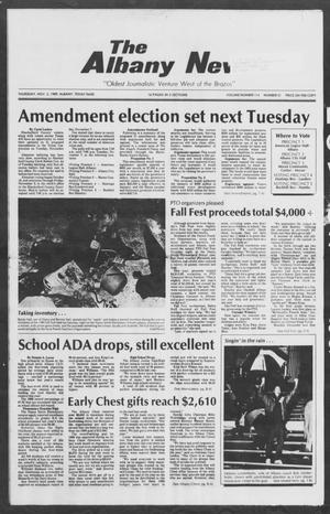 Primary view of object titled 'The Albany News (Albany, Tex.), Vol. 114, No. 21, Ed. 1 Thursday, November 2, 1989'.