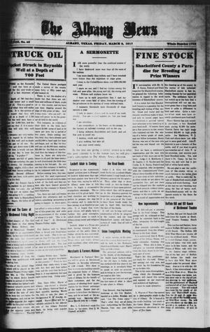 The Albany News (Albany, Tex.), Vol. 33, No. 40, Ed. 1 Friday, March 9, 1917
