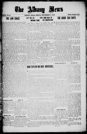 The Albany News (Albany, Tex.), Vol. 36, No. 12, Ed. 1 Friday, September 5, 1919